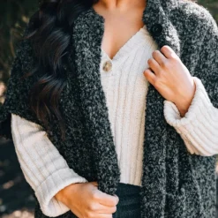 Oversized Boucle Cardigan