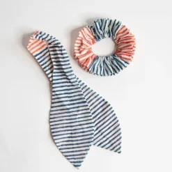Painted Stripes Bowtie Scrunchie