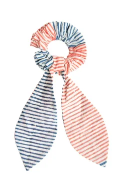Painted Stripes Bowtie Scrunchie