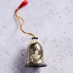 Painted Wood Bell Ornament
