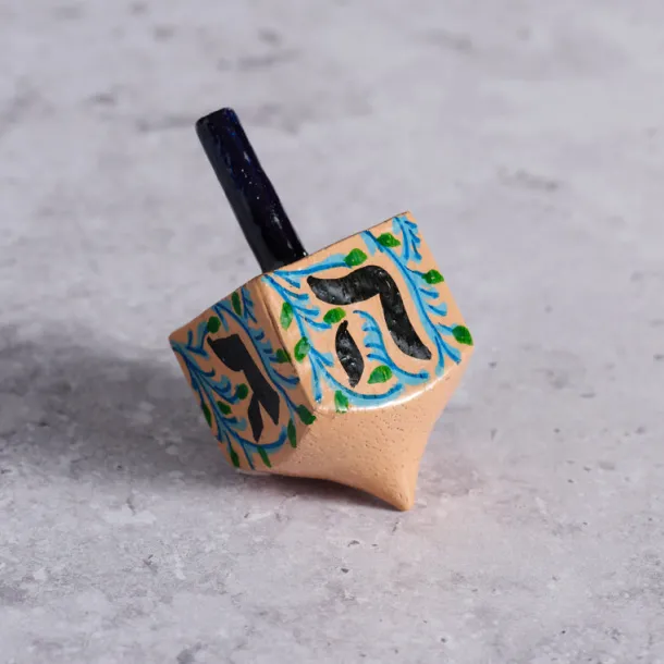 Painted Wood Dreidel