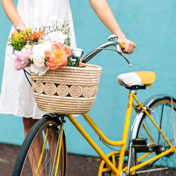 Palm Leaf Bike Basket