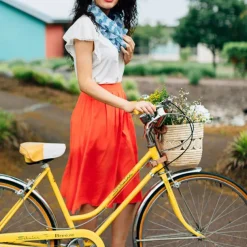 Palm Leaf Bike Basket