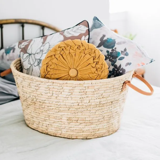 Palm Leaf Laundry Basket