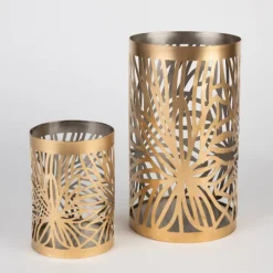 Palm Leaf Pillar Candleholder