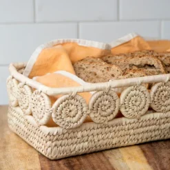 Palm Medallion Bread Basket