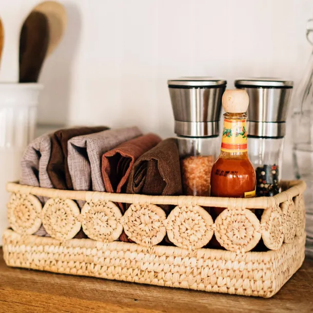 Palm Medallion Bread Basket
