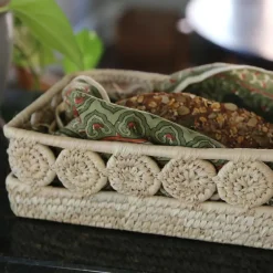 Palm Medallion Bread Basket