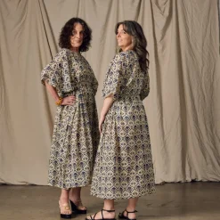 Panna Full Length Block Print Kaftan