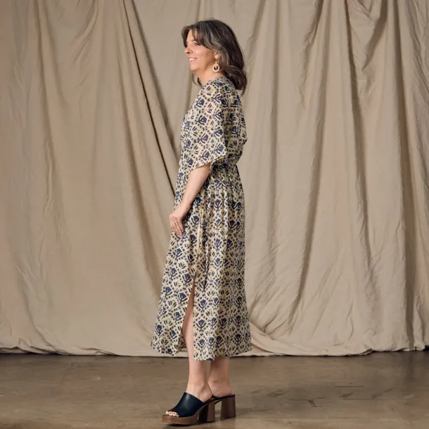 Panna Full Length Block Print Kaftan