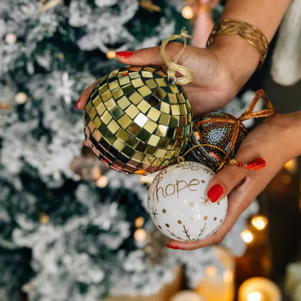 Paper Mache Hope Ornament
