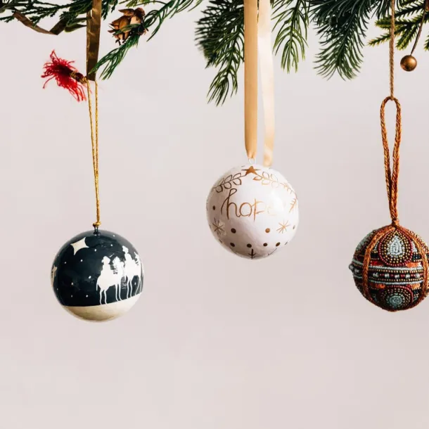 Paper Mache Hope Ornament
