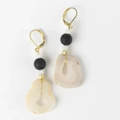 Parvati Druzy Stone Drop Earrings