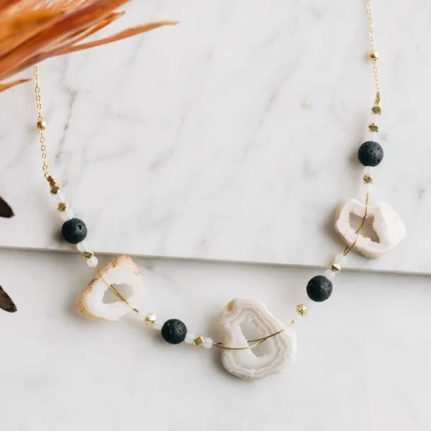 Parvati Druzy Stone Necklace
