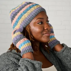 Pastel Stripes Wool Hat