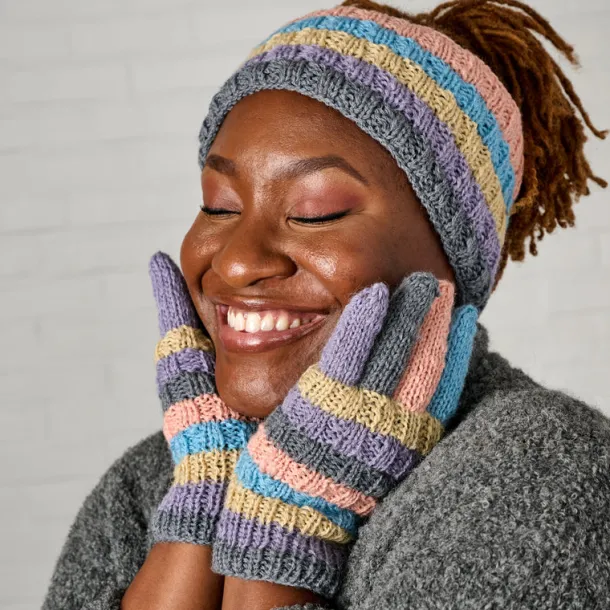 Pastel Stripes Wool Headband