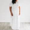 Pata Blockprint White Cotton Kaftan