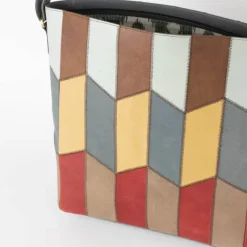 Patchwork Eco-Leather Shoulder Bag