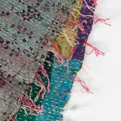 Patchwork Kantha Silk Shawl