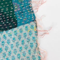 Patchwork Kantha Silk Shawl