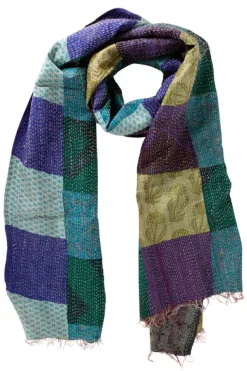 Patchwork Kantha Silk Shawl