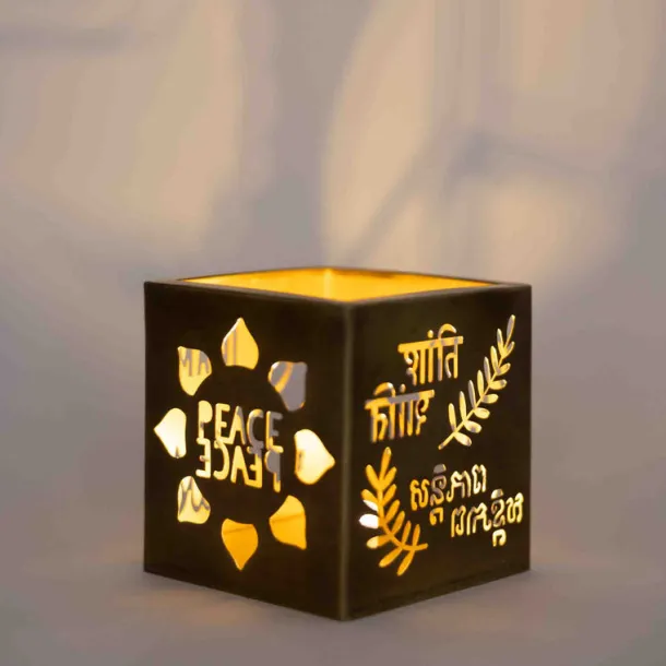Paz World Peace Candleholder