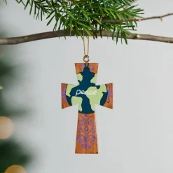 Peace On Earth Cross Ornament - Collectible 2024