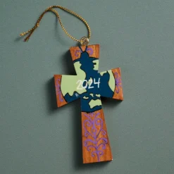 Peace On Earth Cross Ornament - Collectible 2024