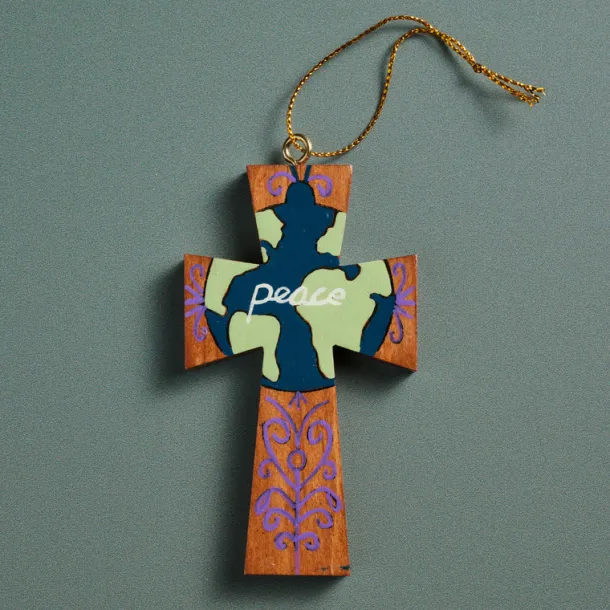 Peace On Earth Cross Ornament - Collectible 2024
