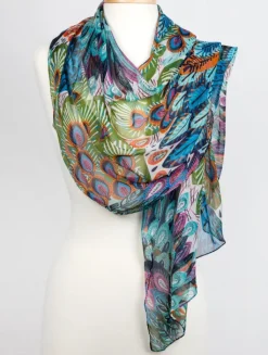 Peacock Pattern Scarf