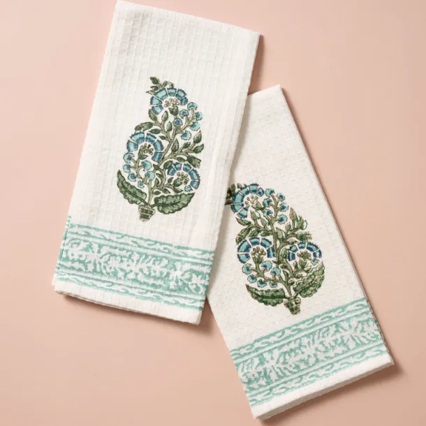 Pera Cotton Blockprint Hand Towel Set