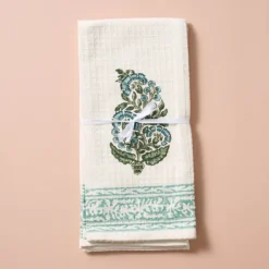 Pera Cotton Blockprint Hand Towel Set