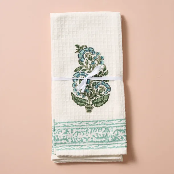 Pera Cotton Blockprint Hand Towel Set