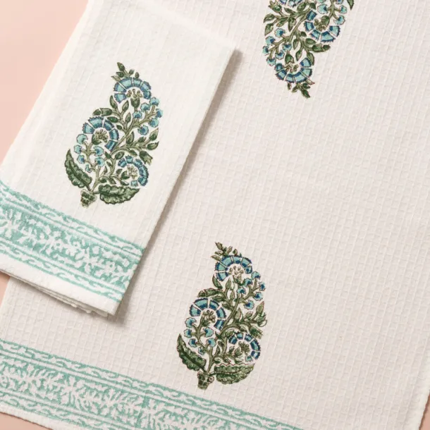 Pera Cotton Blockprint Hand Towel Set