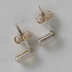 Peridot Silver Stud Earrings