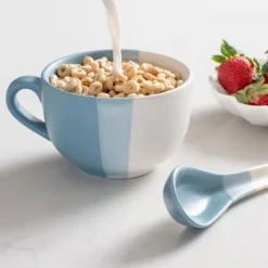 Pheeka Striped Jumbo Mug with Spoon