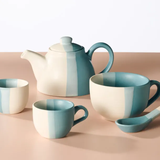 Pheeka Striped Jumbo Mug with Spoon