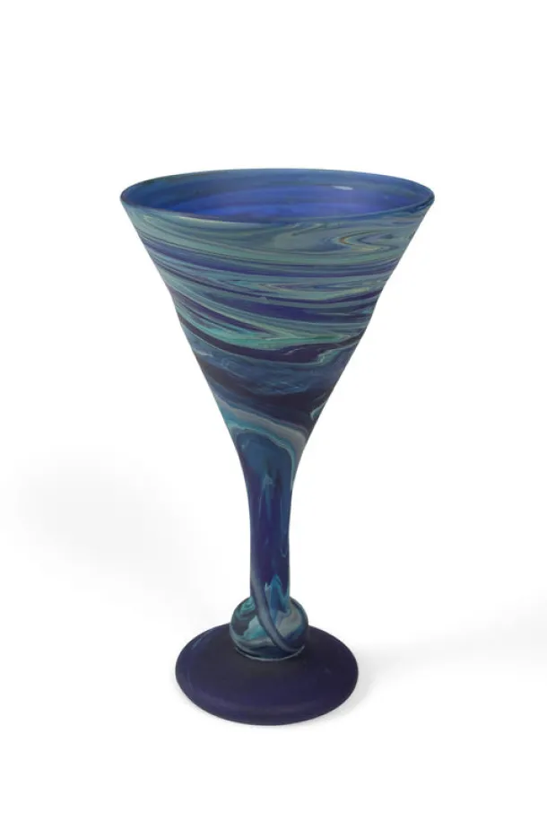 Phoenician Blue Cocktail Glass