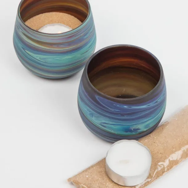 Phoenician Glass Candleholder