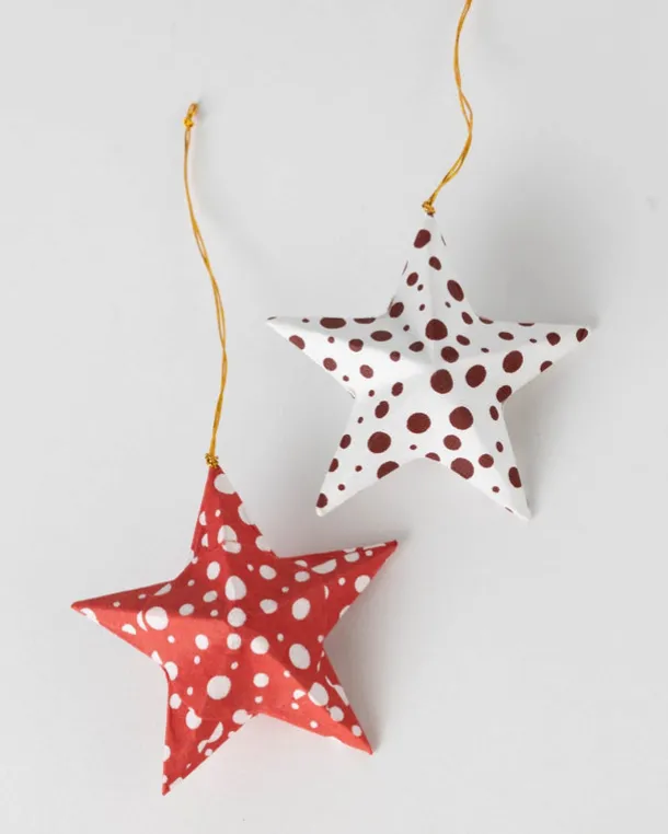 Polka Dot Star Ornament