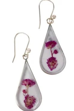 Purple Rain Flower Earrings