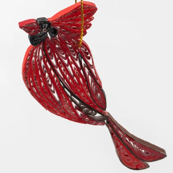 Quill Cardinal Ornament