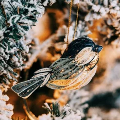 Quill Chickadee Ornament