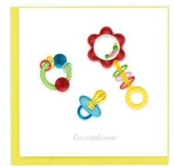 Quilled Baby Congratulations Card
