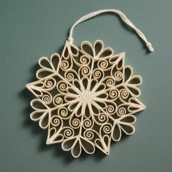 Quilled Cream Snowflake Ornament