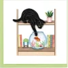 Quilled Mischievous Cat Greeting Card