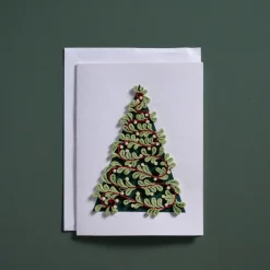 Quilled Trimmed Tree Christmas Card