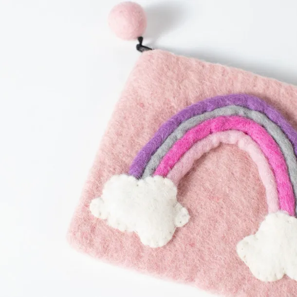 Rainbow Felt Purse