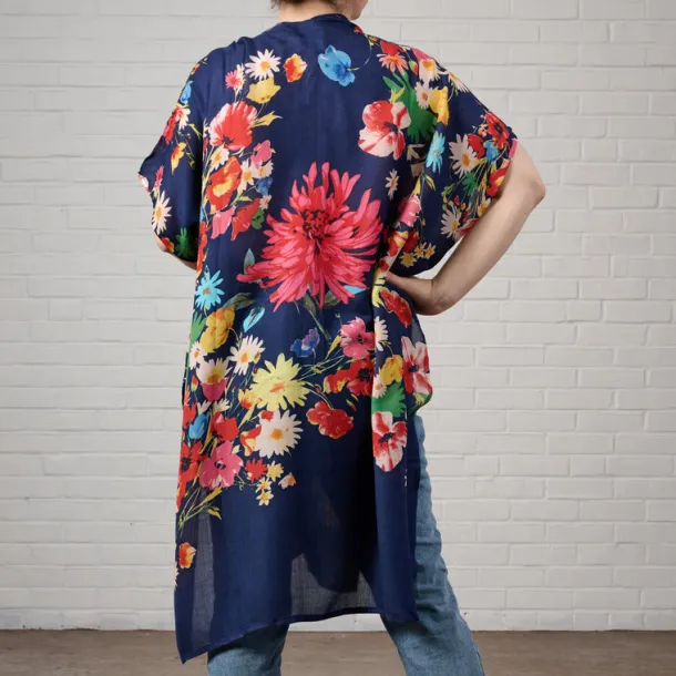 Raseela Blue Floral Modal Topper