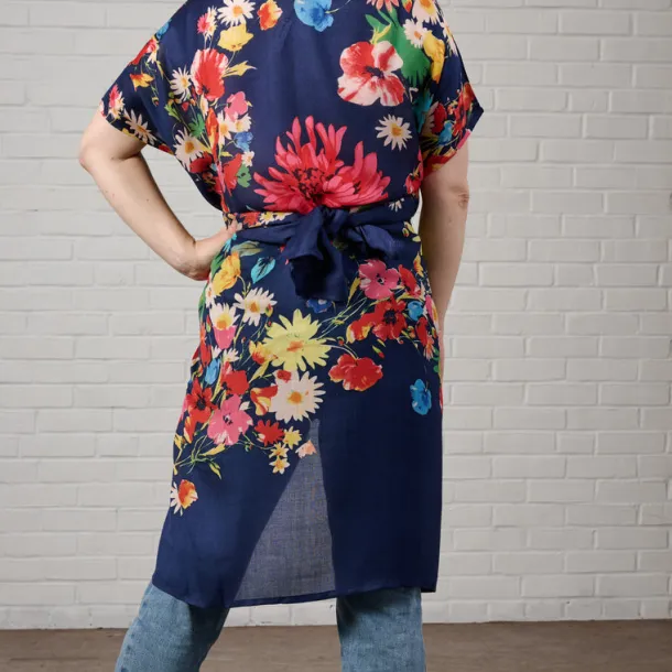 Raseela Blue Floral Modal Topper